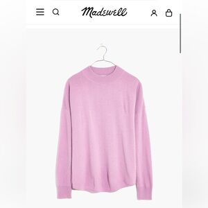 Madewell Lilac Mock Neck Sweater Size M